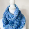 Sciarpa loop blu lurex