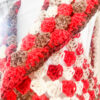 Gilet mandala boho hippie rosso marrone bianco - immagine 4