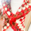 Gilet mandala boho hippie rosso marrone bianco - immagine 2