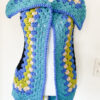 Cardigan stile impero nero blu - immagine 7