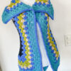 Cardigan stile impero nero blu
