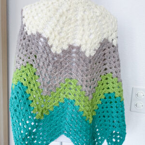 Scialle uso sciarpa verde tricolore