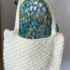 Borsa rettangolare panna crema - immagine 4