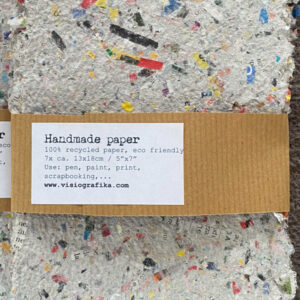 13x18cm 7x carta ecologica riciclata grigio con inserti colorati