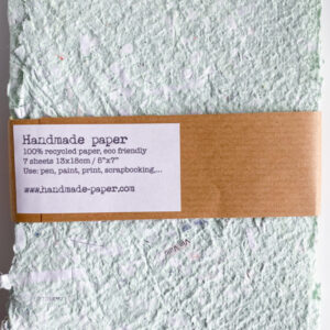 13x18cm 7x carta ecologica riciclata verde pastello