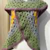 Gilet mandala boho hippie giallo verde viola