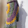 Gilet mandala boho hippie giallo verde viola
