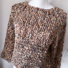 Maglione topdown marrone bianco lurex - immagine 4