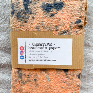 10x15cm 5x carta tessuto arancione nero