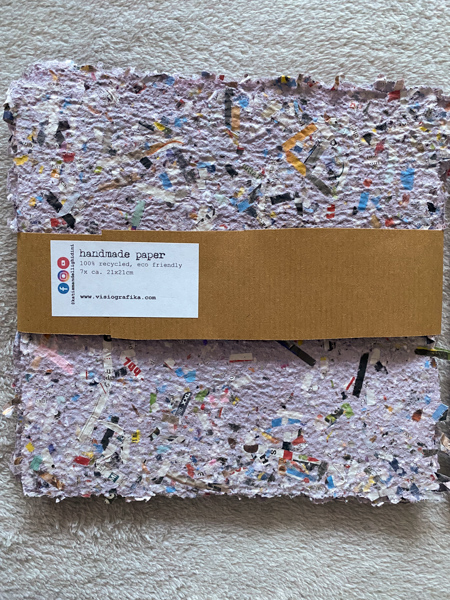 21x21cm 7x carta ecologica riciclata viola