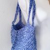 Borsa geometrica blu jeans - immagine 4