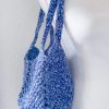 Borsa geometrica blu jeans