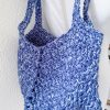 Borsa geometrica blu jeans - immagine 3