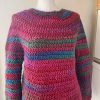 Maglione topdown rosso pura lana vergine