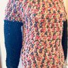 Maglione topdown rosso nero mix - immagine 3