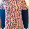 Maglione topdown rosso nero mix - immagine 5