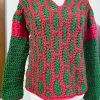 Maglione verticale rosso verde - immagine 2