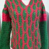 Maglione verticale rosso verde - immagine 6