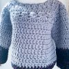 Maglione oversize grigio bulky - immagine 2