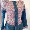 Cardigan grigio rosso mix