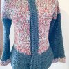 Cardigan grigio rosso mix - immagine 3