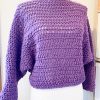 Maglione oversize viola