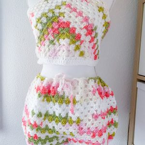 completo top+pants bianco mix