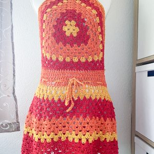Vestito granny arancione mix