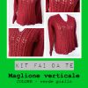 kit maglione verticale verde giallo