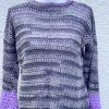 Maglione minimal lilla grigio mix