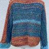 Maglione oversize bouclé azzurro mix - immagine 2