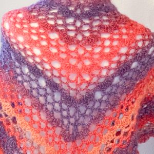 Scialle uso sciarpa viola rosso mix