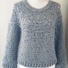 Maglione topdown grigio tweed
