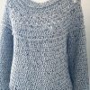 Maglione topdown grigio tweed - immagine 3