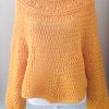 Maglione topdown giallo lana superwash