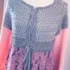 Cardigan rosa grigio modello palloncino - immagine 5