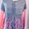 Cardigan rosa grigio modello palloncino - immagine 7