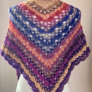 Scialle uso sciarpa viola mix