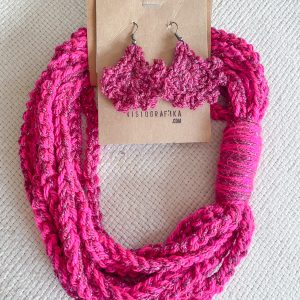 Girocollo Polly set kit fucsia e lurex