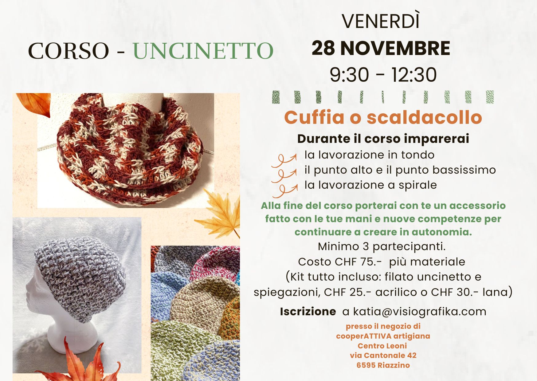 Corso Cuffia Cooperattiva Artigiana