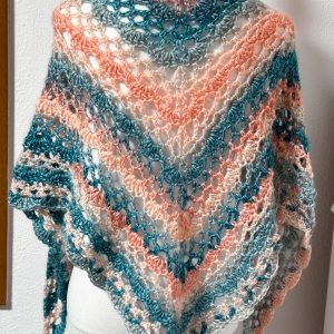 Scialle uso sciarpa rosa blu