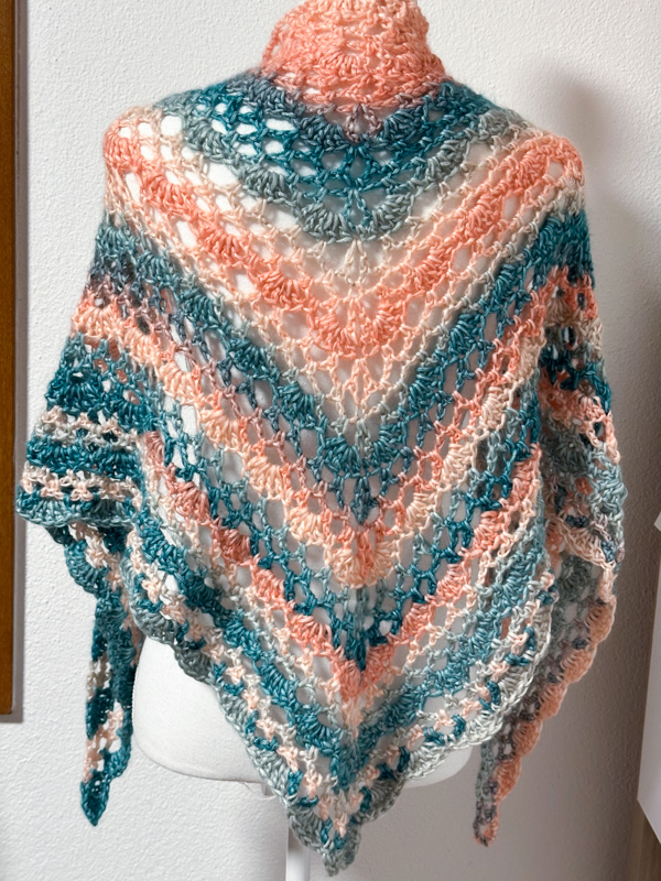 Scialle uso sciarpa rosa blu