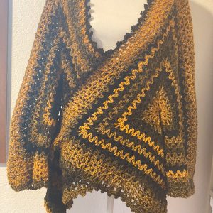 Cardigan grigio ocra nero