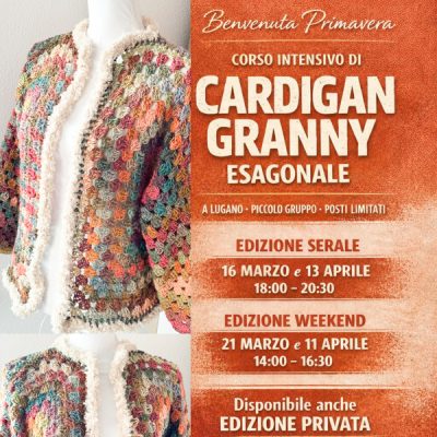 Corso Uncinetto Lugano Cardigan Granny Esagonale