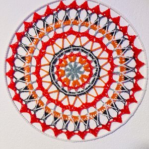 Mandala rosso 60 cm