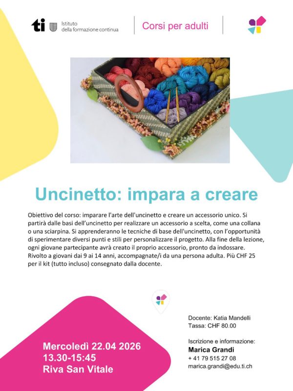 Impara a creare Riva San Vitale Crescere insieme