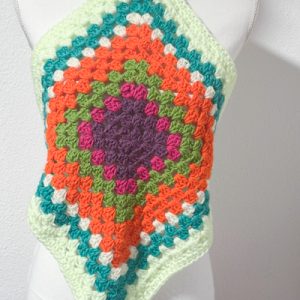 Top uncinetto multicolor granny fatto a mano