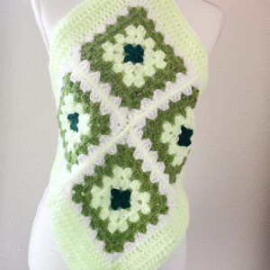 Top uncinetto verde granny